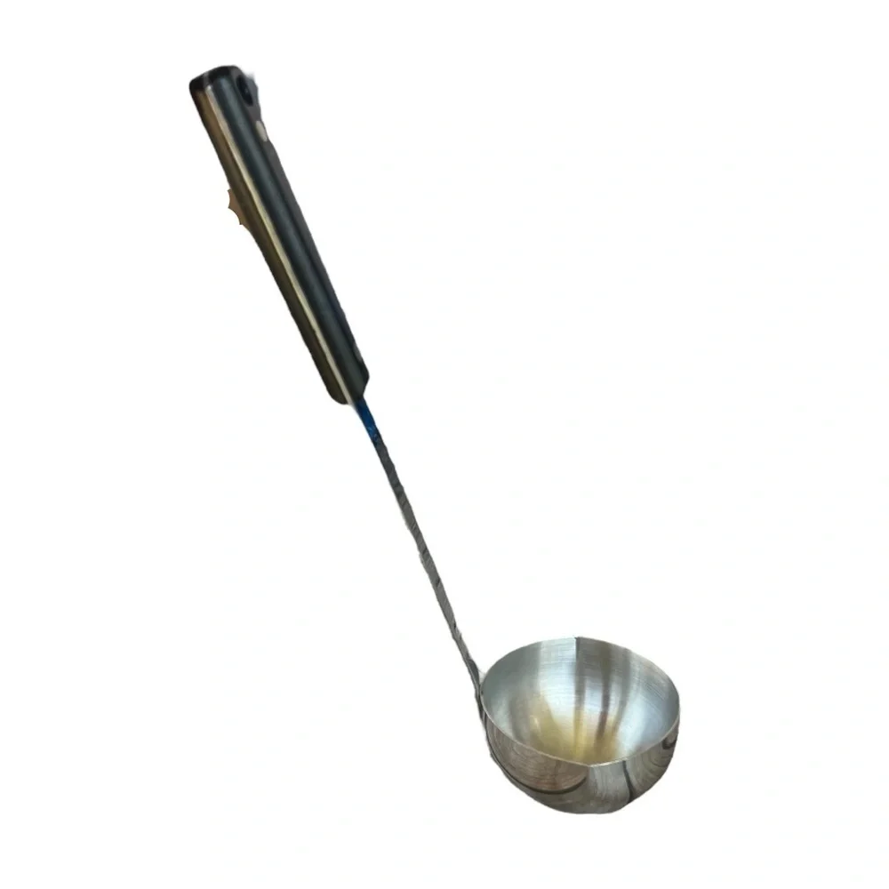 Vintage EKCO Stainless Vanadium Kitchen Soup Ladle Black Handle 12”